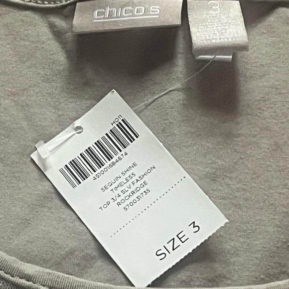 Chico's Sequin Shine Timeless Top - NWT - Picture 10 of 10